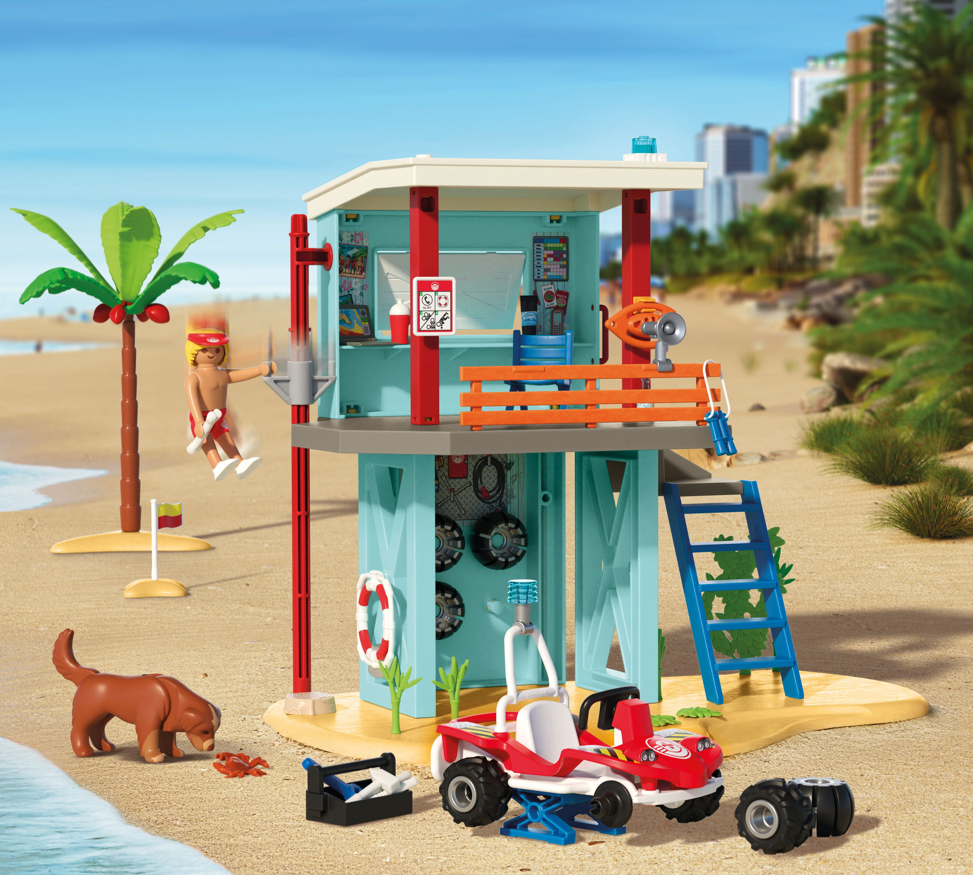 Playmobil Lifeguard Tower with Beach Buggy