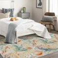 thumbnail image 4 of Abstract Rugs for Living Room Bedroom - Colorful Rug 3x5 - Leaf Carpet for Home Decor - Washable Non Slip Patterned Indoor Small Area Rug - Soft & Low Pile (ZK&717), 4 of 7