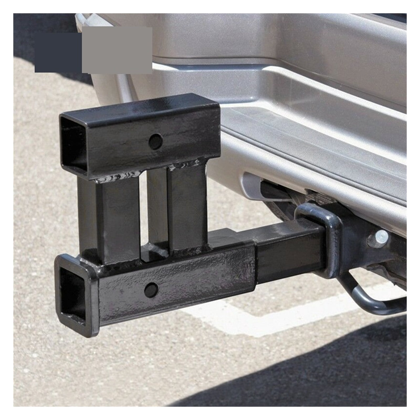 2 Inch Dual Truck Trailer Hitch Receiver Rise Drop Adapter Extender Double Extension RV Parts Van Camper Accessories Caravan ,RV Universal Fit
