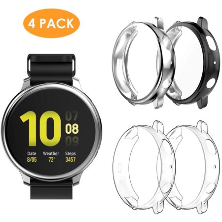 Wd Cd 4 Pack Case Compatible With Samsung Galaxy Watch Active 2 44mm Screen Protector Heavy Duty Full Around Soft Walmart Canada