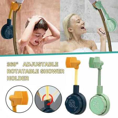 

Cleaning Supplies Clearance 360° Rotatable Shower Head Wall Mount Holder No-Punching Shower Rack