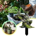 thumbnail image 4 of Fairy Garden Stakes Flat Garden Stakes Acrylic 2D Flower Pot Stake Garden Ground Insert Fairy Garden Accessories Tree Man Statue Ornaments For Pot Yard Green 10x6cm, 4 of 7