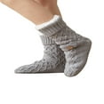 thumbnail image 2 of Dsseng Women Fuzzy Socks Fluffy Winter Warm Comfy Thick Socks Non Slip Cozy Knitted Socks with Button, 2 of 6