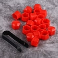 thumbnail image 3 of Huggegwe Écrou de Roue 17mm, 20 Pcs Couvercle de Jante Hexagonal avec Outil de Démontage pour Voitures (Rouge) CJB91-34969, 3 of 9