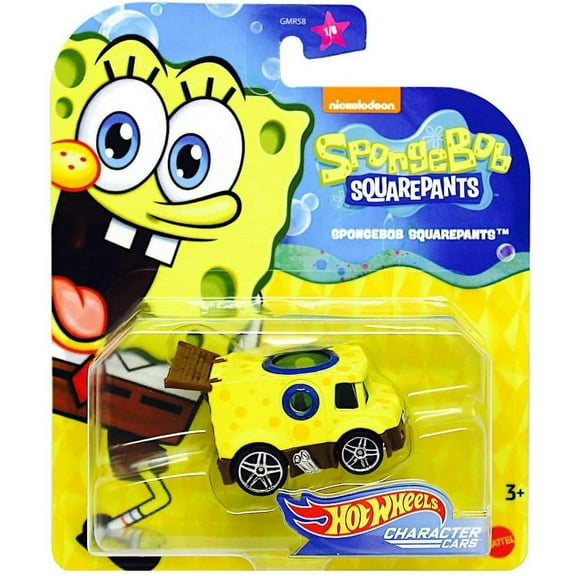 Mini 2.5 inches Hot Wheels 1/64 Nickelodeon Character Car Spongebob Squarepants