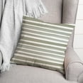thumbnail image 3 of Creative Products Green and White Watercolor Stripe 18 x 18 Spun Poly Pillow, 3 of 3