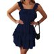 thumbnail image 2 of Txlixc Vestido de Mujer con Hombros Descubiertos, Color sólido, sin Mangas, con Volantes, de Longitud Media, para Fiesta, Club Txlixc Home Furnishing, 2 of 5