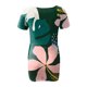 thumbnail image 5 of Mini vestido con cuello en V y mangas cortas a la moda con estampado de flores degradadas para mujer Pompotops ghjkhdj16598, 5 of 5