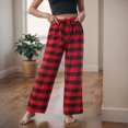 thumbnail image 2 of UAYOTSE Mid Big Kids Unisex Check PJ Pants Soft Skin Friendly Lounge Trousers Casual Bedroom Sleepwear,Sizes 18 Years, 2 of 9