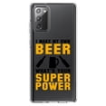 thumbnail image 1 of DistinctInk Clear Shockproof Hybrid Case for Galaxy Note 20 ULTRA (6.9" Screen) - TPU Bumper Acrylic Back Tempered Glass Screen Protector - I Make Beer What's Your Super Power, 1 of 3