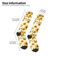 thumbnail image 2 of Naloa Classical Cute Sunflower Thigh High Socks Extra Long Stretchy Sock Women Over Knee High Opaque Stocking Daily Wear, 2 of 6
