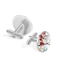 thumbnail image 3 of Tree Formal Attire Essential: Stainless Steel Men's Cufflinks Set for Suits and Dress Shirts, 3 of 6