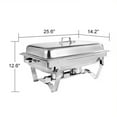 thumbnail image 5 of 6 Pack Chafing Dish Buffet Set, 8QT Buffet Servers and Warmers Chaffing Servers Stainless Steel with 3 1/3 Size Food Pans, 5 of 12
