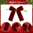 thumbnail image 6 of HOMYL 12 Pieces Christmas Bows for Christmas Tree Christmas Tree Bows for Festival Wine Red, 6 of 8