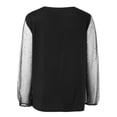 thumbnail image 5 of Tops for Women Trendy Oversized Tee Shirts Women Loose Top Medium Long Sleeve Shirt Athletic T Shirt Woman Half Shirts Fit Stretch Long Sleeve Winter Little Pocket Tunics Running Black XL, 5 of 5