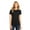 Jet Black, variant on District Adult Female Women Plain Short Sleeves T-Shirt Jet Black Small