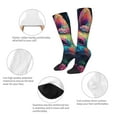 thumbnail image 3 of Naloa Colorful Patterned Rabbit Thigh High Socks Extra Long Stretchy Sock Women Over Knee High Opaque Stocking Daily Wear, 3 of 6