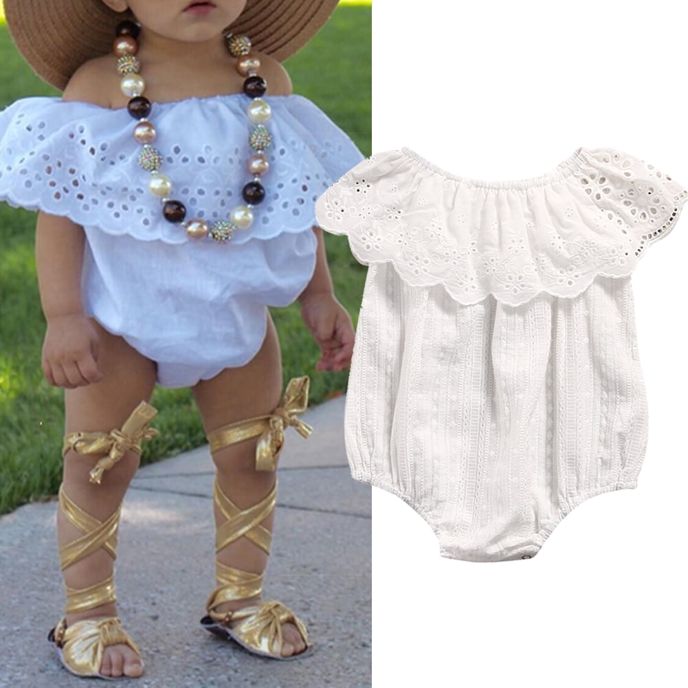 infant off the shoulder romper
