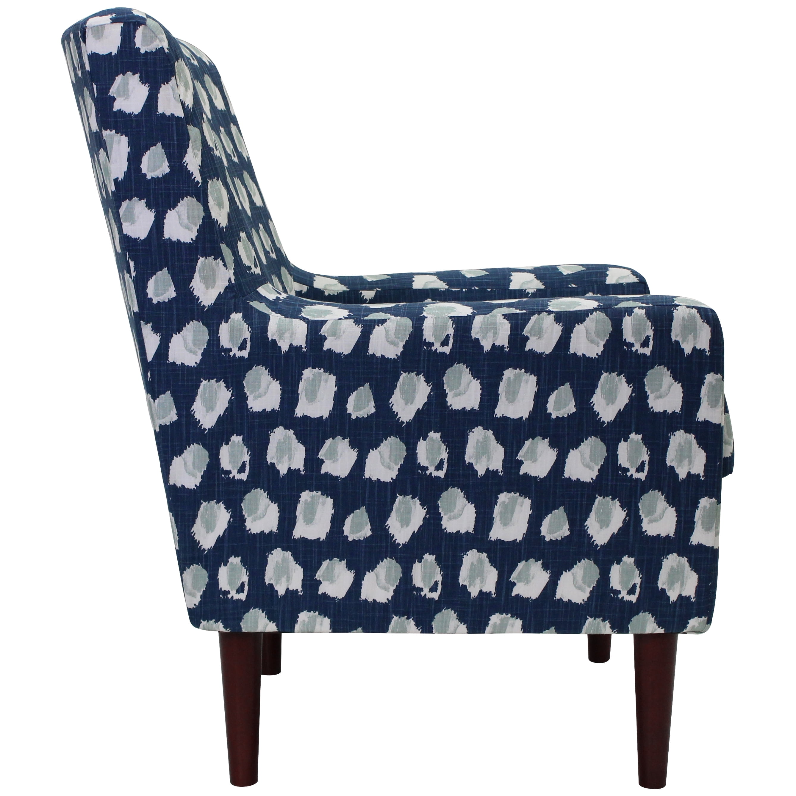 Mainstays Kinley Lounge Arm Chair, Blue Polyester Fabric