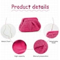thumbnail image 4 of Straw Clutch Purse for Women Cloud Dumpling Pouch Straw Crossbody Shoulder Handbag Summer Beach Woven Bag, 4 of 6