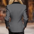 thumbnail image 7 of Women's Casual Business Blazers Oversized Solid Single Breasted Button Notch Lapel Blazer Suit Jackets Plus Size Open Front Long Sleeve Work Office Blazer Jacket, 7 of 7