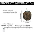 thumbnail image 3 of Rattan Wire Ball Style Decorative Lantern String Lights - Rattan Ball String Lights Fairy Lights Indoor Outdoor Boho Hollow String Light for Home Pergola Garden Party Backyard, 10 Lights, 3 of 4