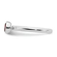 thumbnail image 3 of Sterling Silver Stackable Expressions Low 5mm Round Garnet Ring - Size 9, 3 of 3