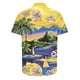 thumbnail image 4 of Camisas de Manga Larga para Hombres Moda Casual Floral Estampado Hawaiano Solapa Botón Superior, Ligero para Primavera Verano, 4 of 8