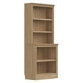 thumbnail image 1 of VAUXHILL & CO. Halston Multi-Depth Bookcase, Adjustable Shelving Unit, Oak, 1 of 10