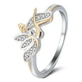 thumbnail image 6 of Fairy Ring for Women Wing Angel Sterling Silver Cubic Zirconia Ginger Lyne Collection, 6 of 6