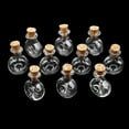 thumbnail image 3 of 10pcs Winebottle Shape Mini Glass Bottles Jars with Cork Wish Note Craft Bottle (Clear), 3 of 7