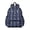 Geometric Stripe Blue Pattern, variant on Green Blue Butterfly Pink Purple Pattern Cute School Backpack with Padded Back and Adjustable Shoulder Straps 13.4"x11"x4.7"
