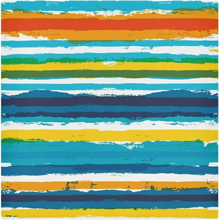 

BESTKITTY Modern Colorful Stripe Cloth Napkins 20 X 20 inch Polyester Washable Cocktail Napkins for Dinner Decorative - Set of 4 Pcs
