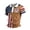 Brown, variant on Men's 250 Birthday of United States Polo - 4th of July Shirts for Men, Mesh Breathable Short Sleeve, Fourth of July Casual Summer Top with Patriotic Graphic,Navy,M