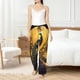 thumbnail image 4 of Fotbe Elegant Gold Leaf Peacock Pantalones de Pijama para Mujer, Pantalones de Dormir, Pantalones Pj con Cordón y Bolsillos-XX-Large, 4 of 6