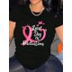 thumbnail image 1 of Camiseta básica de verano para mujerBreast Cancer Awareness Pink Ribbon & Butterfly Graphic T-Shirt for Women - Casual, All-Season Knit Fabric, Round Neck, Elasticity, Comfortable Short Sleeve TopFa, 1 of 6