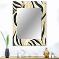 thumbnail image 1 of Designart "Zebra Harmony In Cream" Abstract Wall Mirror, Printed Cream Wall Mirror, Modern Bathroom Wall Mirror, Decorative Abstract Mirror - 30x40 Inch, 1 of 5