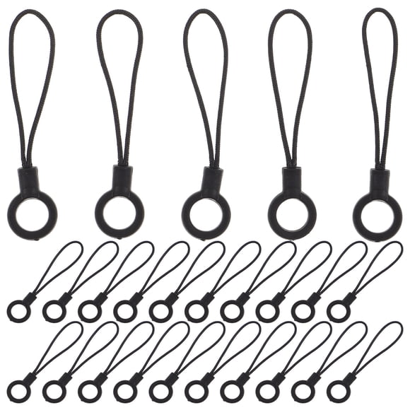 Hytrove 100Ud Accesorio Lanyard Negro Para Teléfono Con Anillo De Dedo Ajustable Y Antideslizante