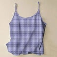 thumbnail image 5 of Fmbrln Womens Summer Sleeveless Crew Neck Camisole Casual Loose Plaid Print Tank Tops Lightweight Comfy Vacation Beach Tees Purple XL, 5 of 5