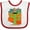 White and Red, variant on Inktastic Arizona Retro Sunset Funny Cactus Boys or Girls Baby Bib