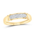 thumbnail image 2 of 10Kt Yellow Gold 1/2Ctw Natural Diamond Nk Round Trio Set, Womens Size: 6.5 / Mens Size: 11.5, 2 of 3