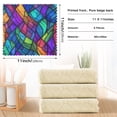 thumbnail image 6 of Yayeee 6 Pack Kitchen Dish Cloths Set for Washing Soft Drying Absorbent Microfiber Towels, Vibrant Stained Glass Pattern, 6 of 9