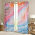 thumbnail image 2 of Erosebridal Rainbow Gradient Curtains & Drapes Girly Pink Pastel Curtains Women, Blue Marble 30%-50% Blackout Curtains Pink Blue Galaxy Living Room Curtains Dreaming Marbling Window Curtains, 2 of 6
