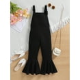thumbnail image 2 of Bagilaanoe Little Girl Jumpsuit Toddler Sleeveless Romper Bell Bottom Overalls 2T 3T 4T 5T 6T 7T Kids Long Flared Pants Casual Clothes, 2 of 9