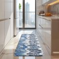 thumbnail image 4 of Blue Chevron Geometric Boho Pattern Kitchen Rug Mat,Kitchen Runner Rugs Non Skid Washable,Decorative Kitchen Floor Mats for Kitchen,Sink,Laundry,17"x47.2", 4 of 7