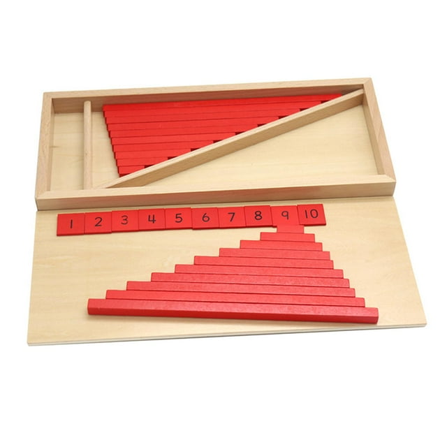 Varillas numéricas Montessori, palos para contar, juegos de matemáticas de madera multifuncionales de fácil uso, juguete educativo, juego de mesa para
