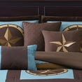 Tulsa 7Piece Rustic Southwest Cabin Queen Size Bedding Set, Texas Star