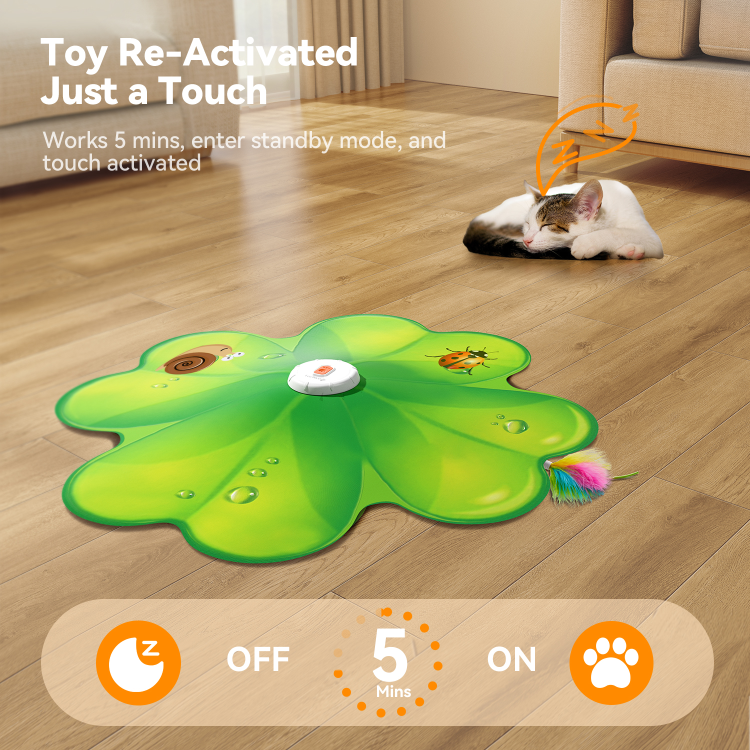 FeelNeedy 2-in-1 Interactive Cat Toy Hide & Seek photo 5