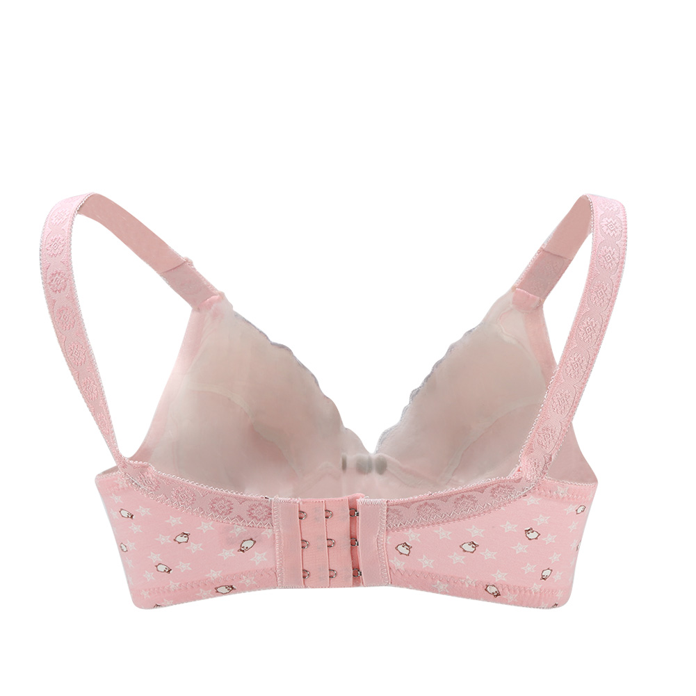 Qiilu Women Soft Cotton No Wire Maternity Bra Pregnant Underwear