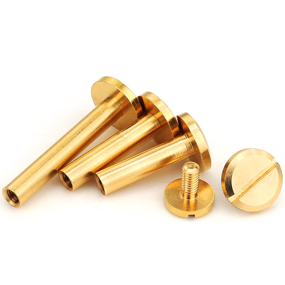 (10pcs) Brass Internal Thread Flat Lock Rivet Set Combination, M4x9x10mm